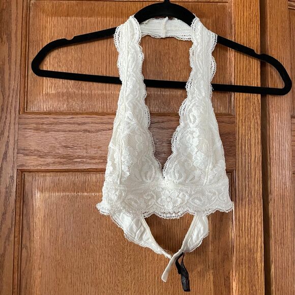Urban Outfitters Out From Under Lace Halter Bralette White Size S - Picture 3 of 7